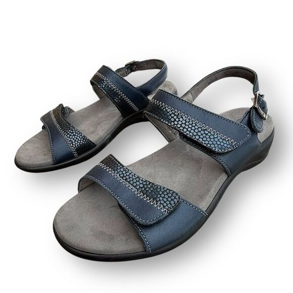 SAS Women's Nudu Sandal 8W Blue Adjustable Comfort Casual Summer - Picture 15 of 16